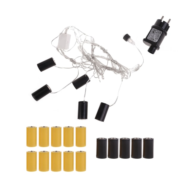 LR14 C batterieliminatorer Strømforsyningsadapter Bytt ut 4,5V 3V Dummy-batteri