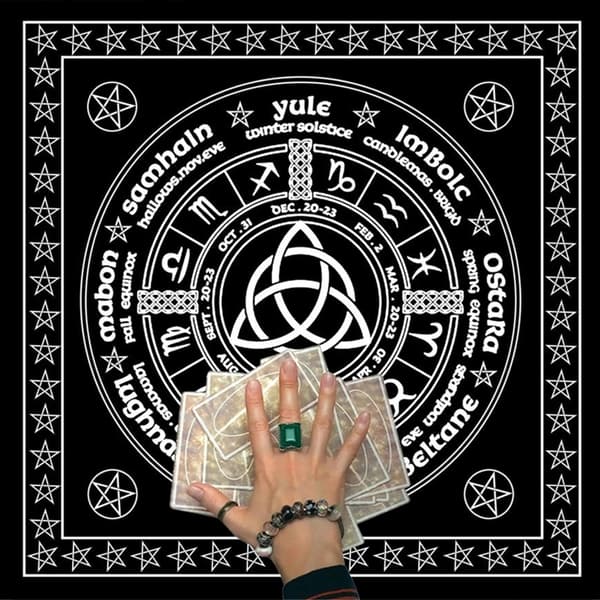 Geometriska spådomar Bordsduk Brädspel Oracles Card Pad Rune Support Mat