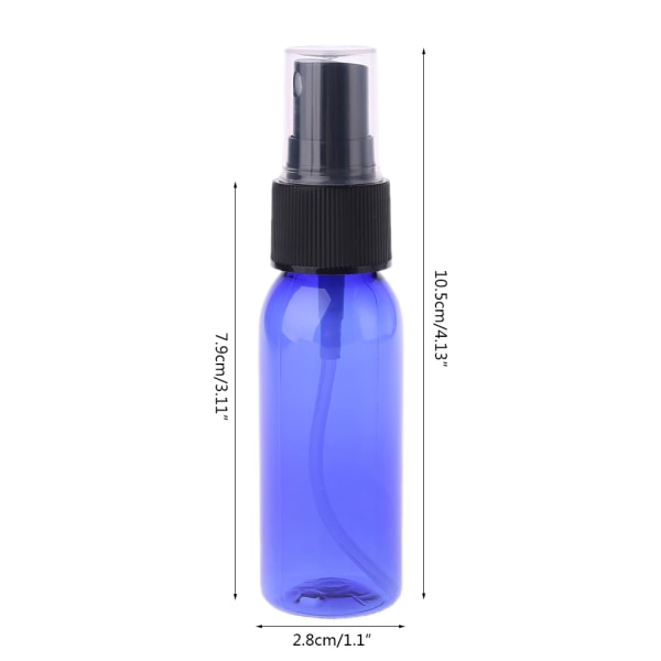 30ml tom plastsprayflaska Vakuumpump Pressflaskor Airless sprayflaska Blue + black nozzle