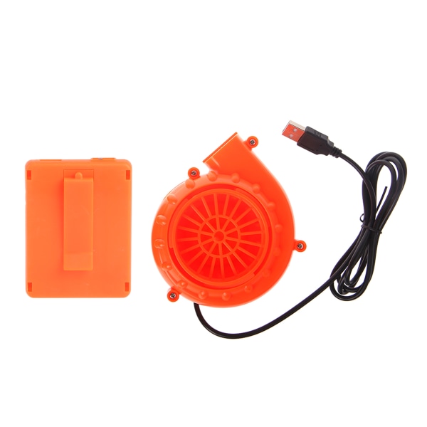 Elektrisk minifläkt luftfläkt för uppblåsbar leksaksdräkt för docka batteridriven