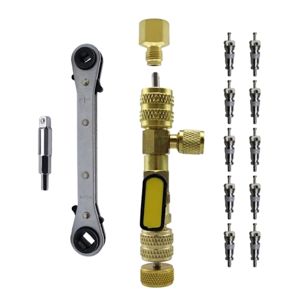 Universal Valves Cores Remover Tool & Hex Bit Adapter til reparation af HVAC-udstyr
