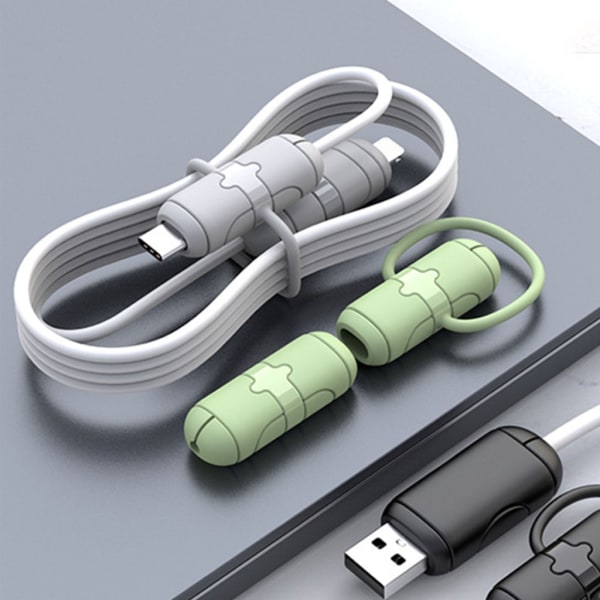 Kabelskydd för telefon 18/20W Laddare Head Protector Typ C USB Data Kabellinje Skyddshylsa för Android Black - B