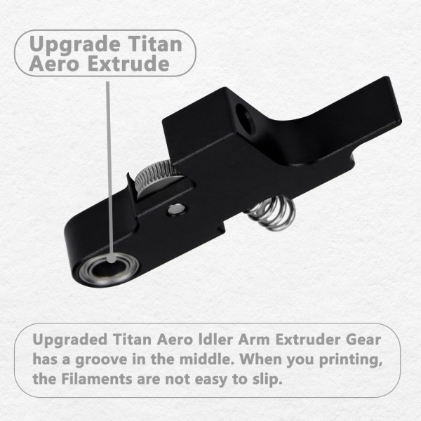 Extruder tomgångsarm och redskap med 66 tänder 1.7 för Prusai3 Ultimate SidewinderX1 Titan Extruder 3D-skrivare Extruder delar Silver