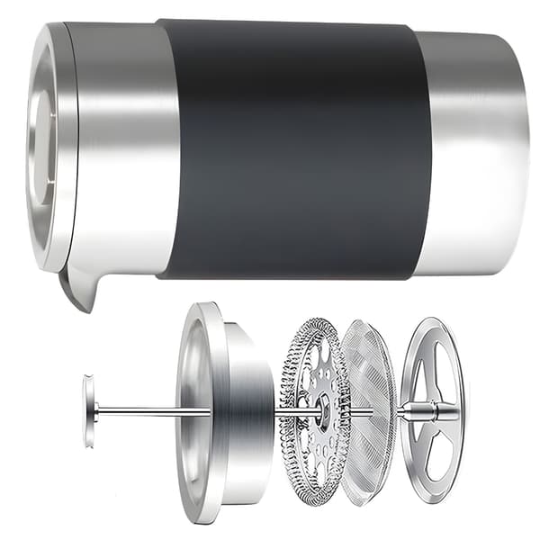 Liten franskbryggd och temaskin Hållbar 304 metallkropp
