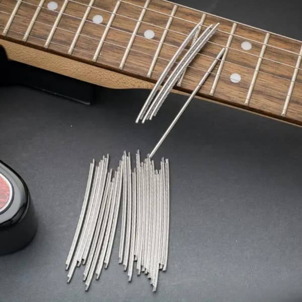 Gitarrbandtråd i rostfritt stål, set 2,9 mm 24 greppbrädsband, hållbart