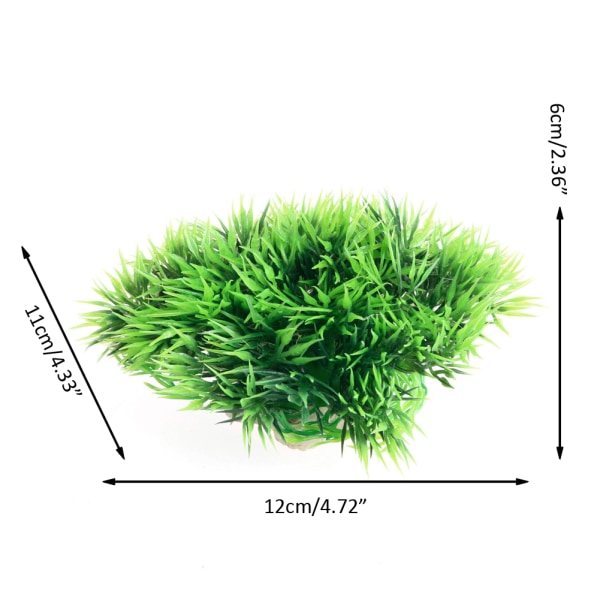 Kunstig grøn vandplante til akvarium, lille akvarieindretningslandskab