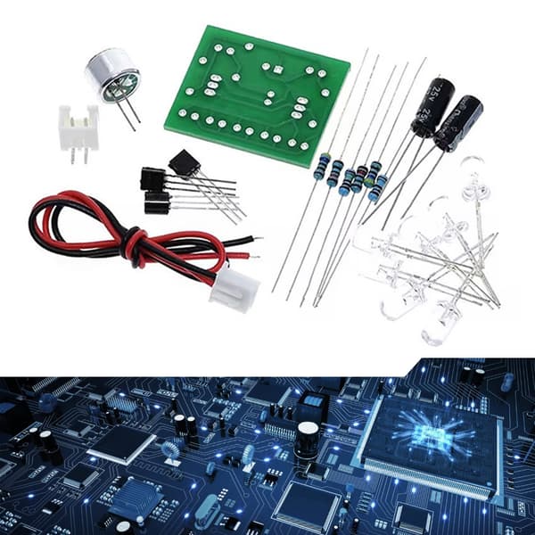Rytm Synkroniserad LED-Ljusmodul Elektronik Lärande Set För Kretsövning