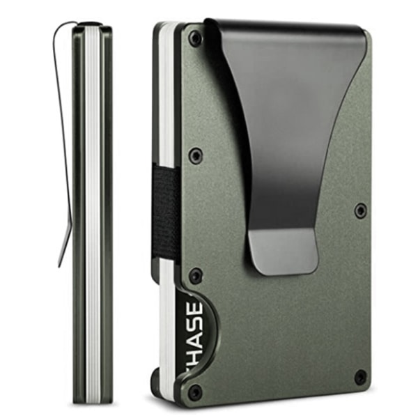 Holdbar aluminium kreditkortkasse blokering med avancerede sikkerhedsfunktioner Army Green