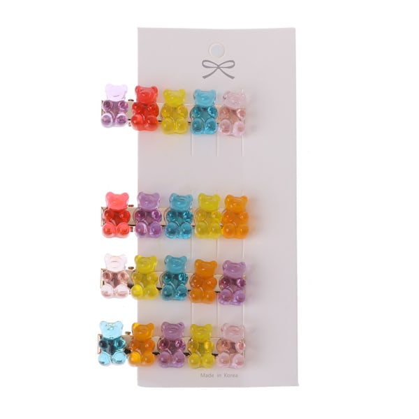 Blandet tegneserie Pandabjørn Hårklemmer Barrette Gummy Bear Godteri Hårnål Barn Jenter