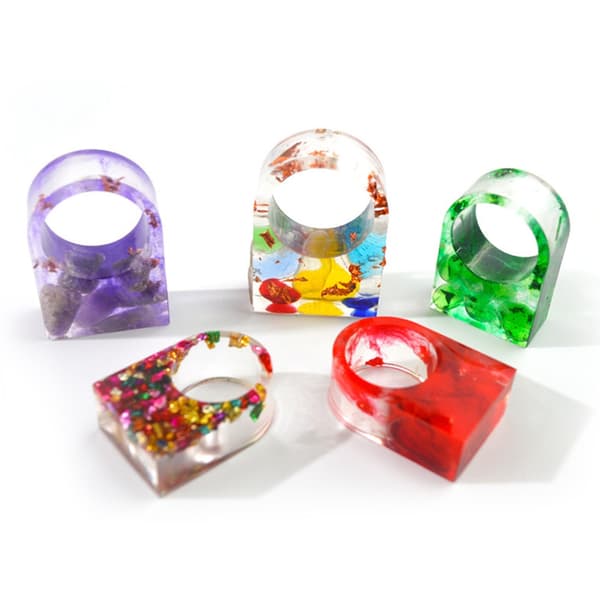 6 hulrum silikone ringforme harpiks smykker silikoneforme til epoxyharpiks