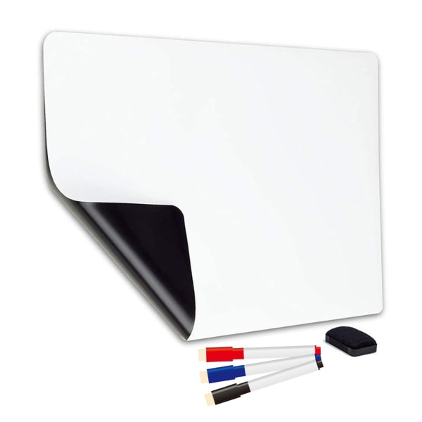 Magnetisk whiteboard-ark med raderingsmarkörer för inköpslista för kylskåp null - 2