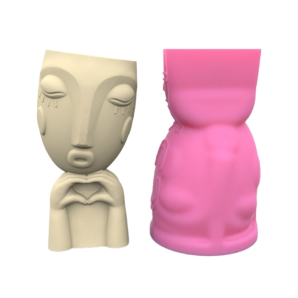 Vas Form DIY Handgjorda blomkrukor Gips Epoxihartsformar Molds