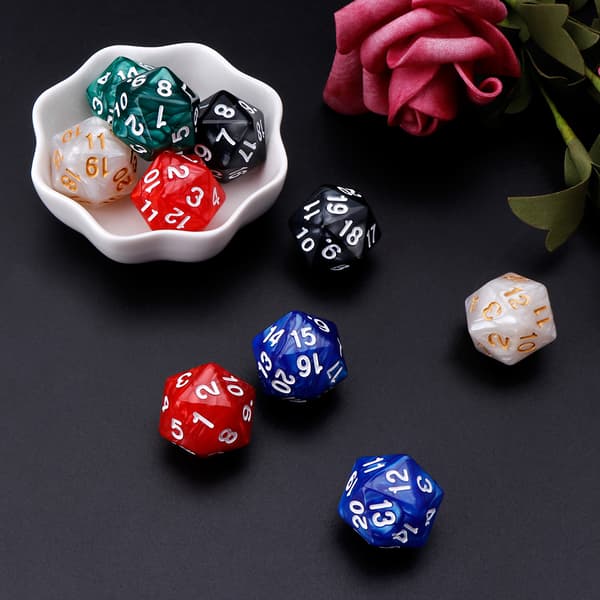 10 stk./sæt 20-sidet terning D20 polyhedriske terninger til RPG poly desktop bordspil