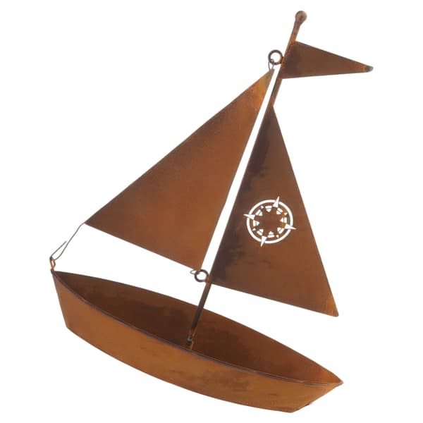 Holdbare legeringer Sejlbåde Form Planter Marine Tema Metal Blomsterpotte