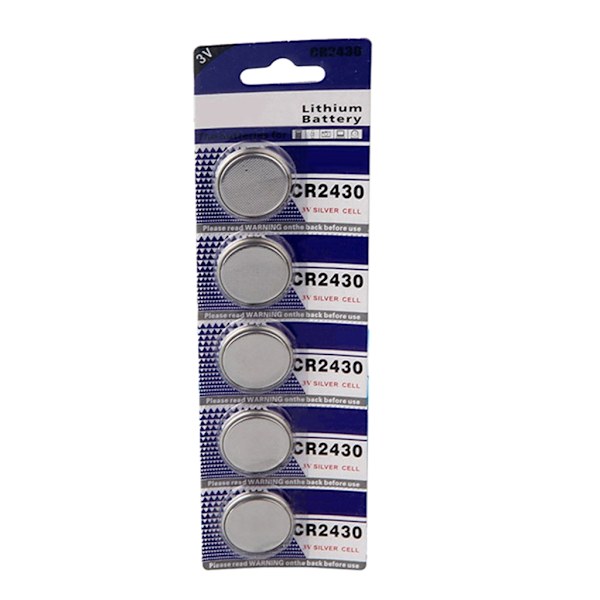 Praktiske 3V CR2430 knapcellebatterier til ure Lommeregnere Effektiv strømløsning Stabil udgangscellebatteri null - 5 pieces