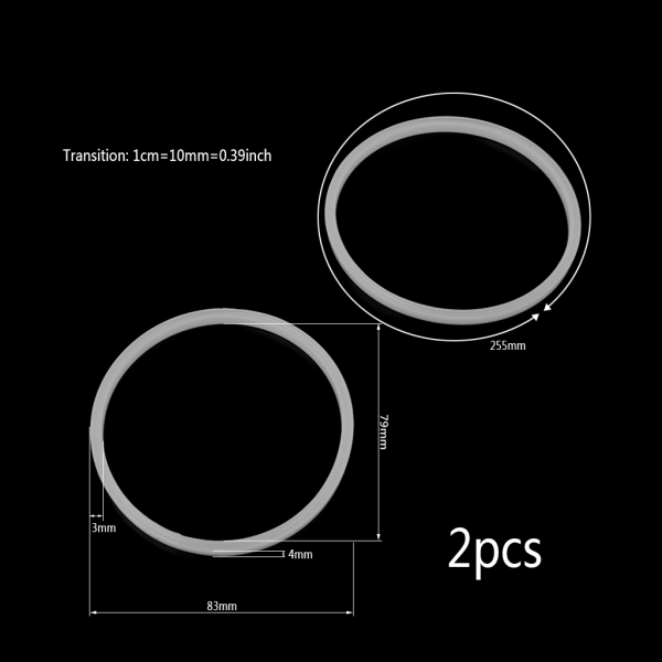 2st 8,3 cm gummi O-formade ersättningspackningar Tätningsringdel för blender