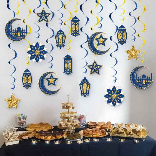 Glitter Swirls Takdekorasjon for Bryllup Bursdag Temafester