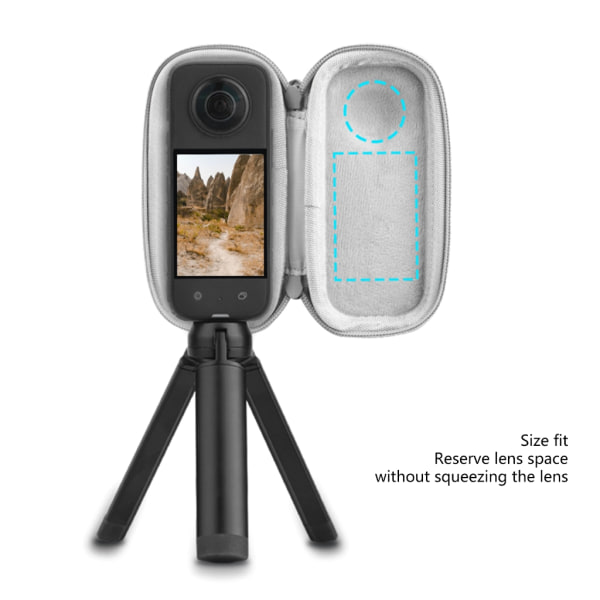 Skyddslåda för Insta 360 X3 ONE Actionkamera anti-scratch Bärväska Stötsäker case Stänksäker förvaringsväska Black Color