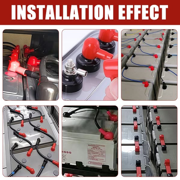 PVC Batteriterminalbeskyttelse Vanntett Universell Bruk Terminaldeksel