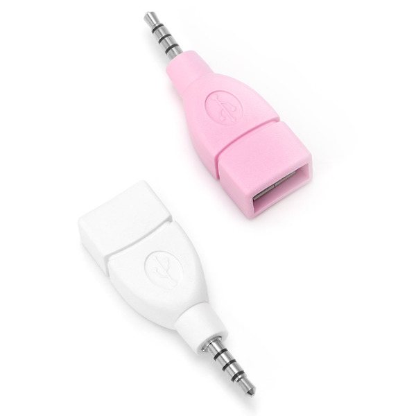 Bil til usb konverter adapter USB 2.0 hun til 3,5 mm han AUX lyd bilstik