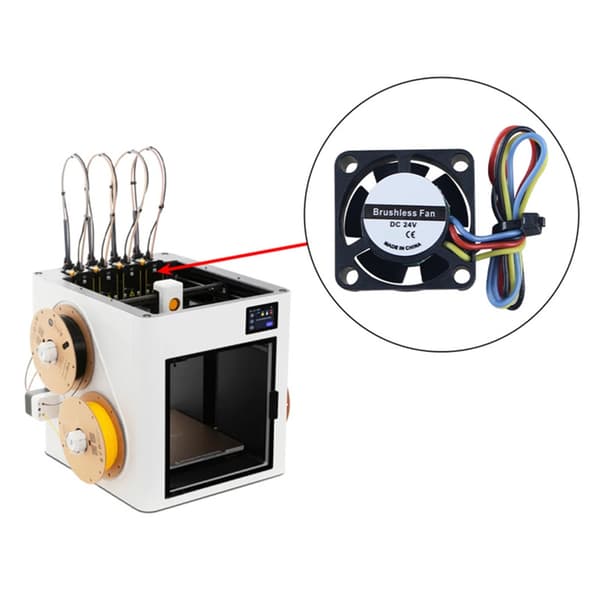 24V 2510 Køleventilator til U1 3D-printer Hot End Forbedret Køleeffektivitet
