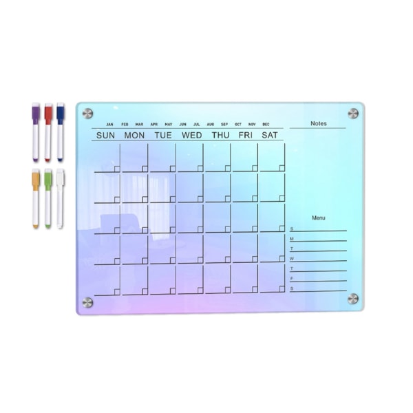 Magnetisk kalender Whiteboard Kylskåp Veckomånadsplanerare Kalender för kök Inköpslista Att göra-lista null - HCTYU383 large