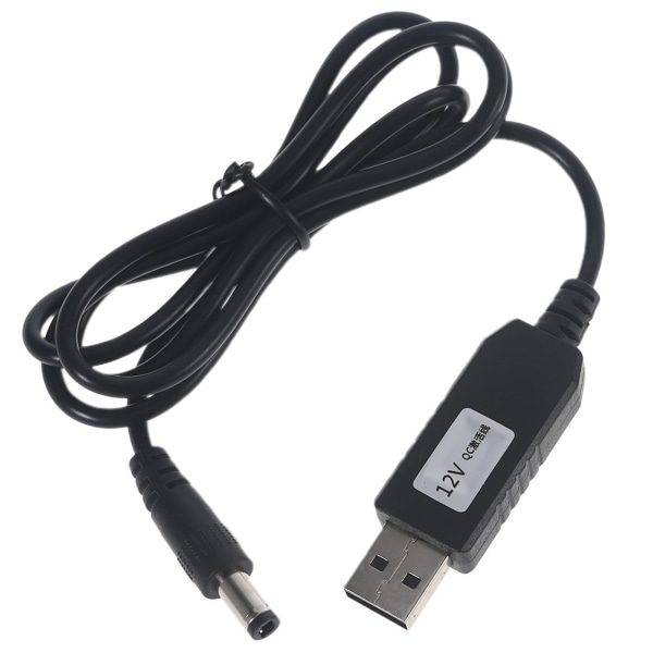 Universal 100cm QC3.0 USB till 12V 5,5x2,5mm Step Up Line Converter-kabel för WiFi Router LED-ljus och andra 12V-enheter 5.5x2.5mm