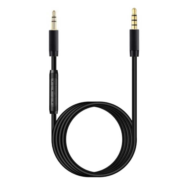 Kvalitets 3,5 mm høretelefonkabel til WH1000xM5, WH1000xM4 Headsets Ledning Guldbelagte stikledninger med mikrofon og lydstyrkekontrol