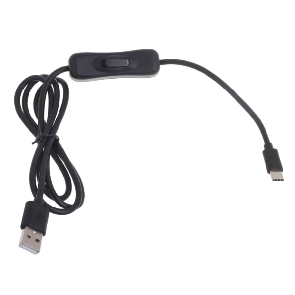 USB kabel med Switch Type-C USB2.0-adaptersladd 5V3A Typ C till USB A-laddare och dataöverföring för RaspberryPi 4B-hubbar Black 1m