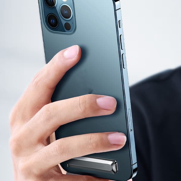 Metal telefonstativholder med foldbart design, perfekt til videoopkald
