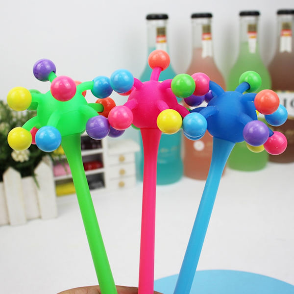 12 STK Funny Beads Kuglepen Dekompression Kuglepen Gave til Kid Student