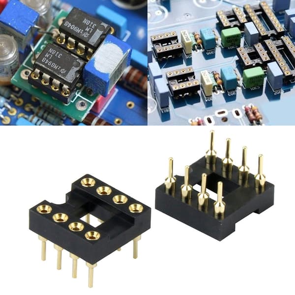 DIP8 IC-sockel testsockel med ESD-skydd för elektroniska komponenter