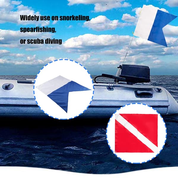 Kraftig dykkerflagg med høy kontrast