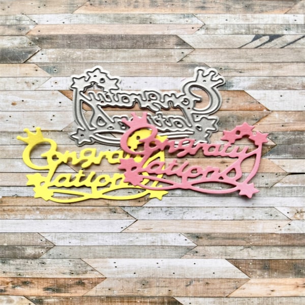 Metallista leikatut kuviot valmistujaisonnitteluihin Scrapbooking koristeellinen kohokuviointi 3388