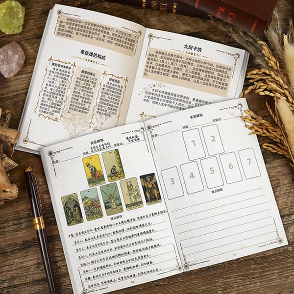 Guidet Tarot Dagbog Notesbog Til Læringsfremskridt Og Selvsrefleksion