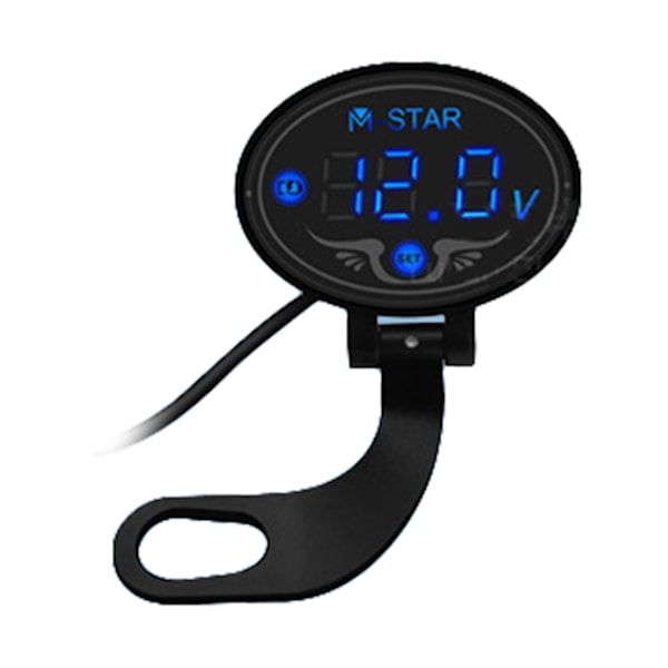 Motorcykel LED Display Spænding Panel Meter Voltmeter Måler til DC 9V-24V Volt Me