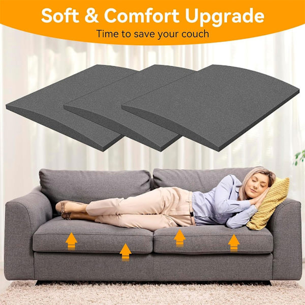 Solid Skum Sofapute Forsterkningsinnlegg Ergonomisk Buet Design