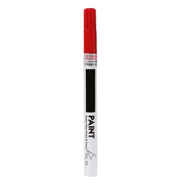 Universal 0,7 mm för Extra Fine Point Permanent Paint Metallic Marker Pen DIY Art Red