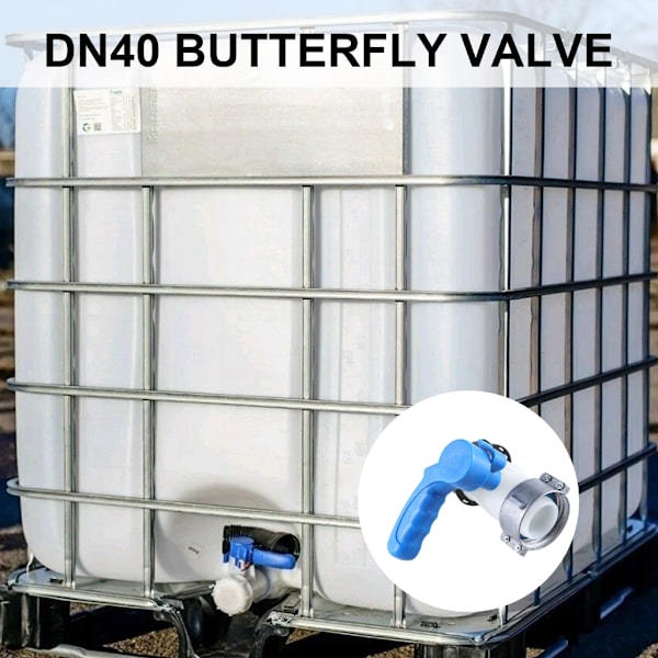 DN40 Fjärilsventiler Brytare 62mm IBC Tankar Adapter Kranrör Anslutning