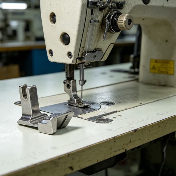 Trykkfot i solid stål forbedrer stoffkontroll ved quilting