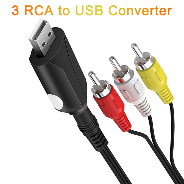 RCA-kabel USB2.0 till 3RCA Audio Video-kabel Hane till Hane Adapter Anslutningssladd