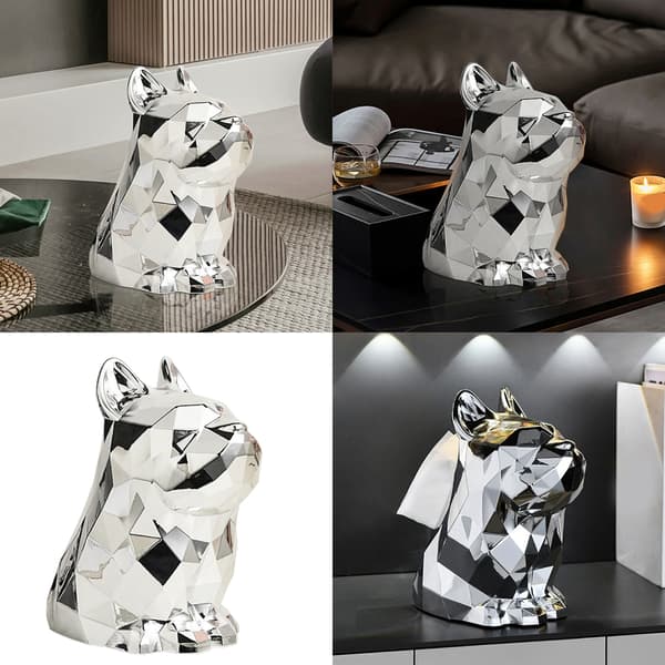 Modern Hundformad Pappershållare Silver för Badrum eller Sovrum