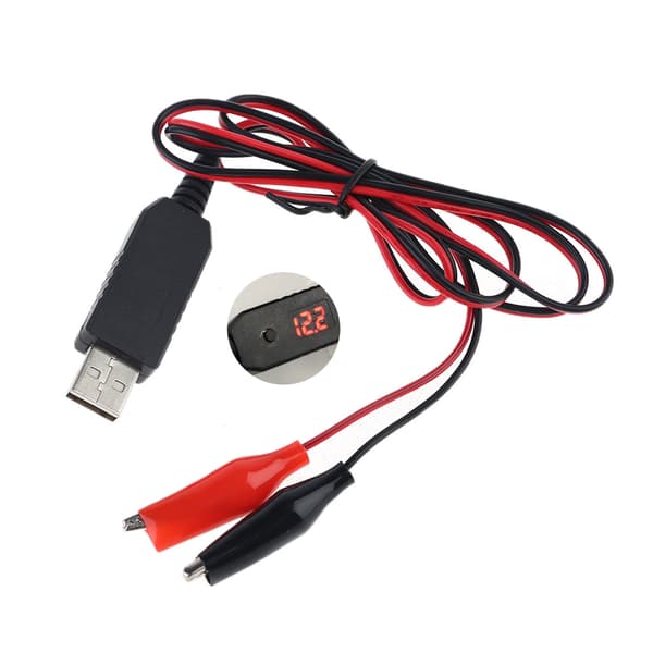 Universal QC3.0 USB til 5V 6V 8,4V 12V AA AAA 9V Batteri Eliminator Strømkabel
