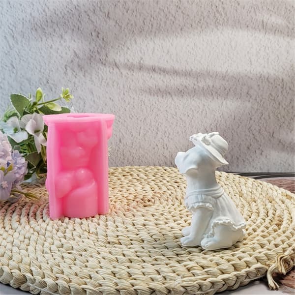 Silikonform 3D Hundformar Gjutformar Gipsformar Ornamentformar