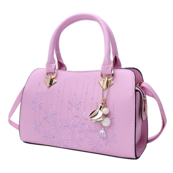 Kvinnor Top Handle Satchel Handväskor Mode Läderväskor Shoulder Crossbody Plånböcker Pink