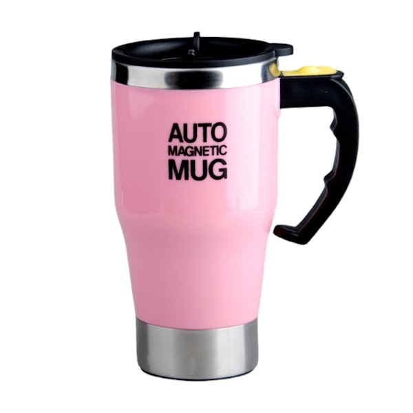 Blandningskoppar Lata Automatiska Självomrörande Kaffe- och Mjölkdrycksmuggar Mixerkoppar i blender stål Juice med lock 4 färger