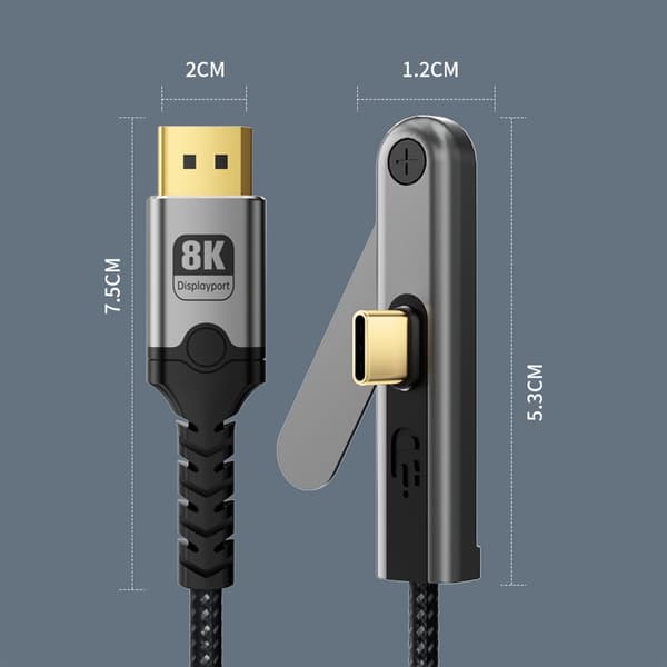 USB C-kabel med telefonholder til kontorskærme