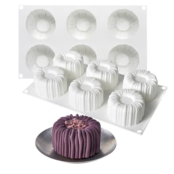 Funktionelle silikone mousse kageforme 6 hulrum til alle dine bagebehov