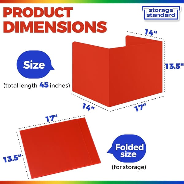 4Pieces Classroom Privacy Shields Skrivebordsopdelere Student Study Carrel til Student Desks, Classroom Desk Privacy Folders null - C