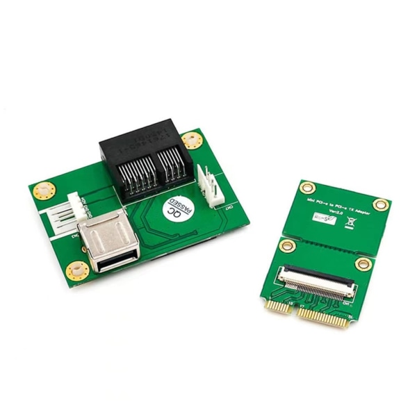 Kompakt Mini PCI E till PCI E 1X förlängningskabel för utrymmesbesparande design